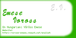 emese voross business card