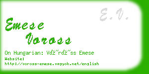 emese voross business card